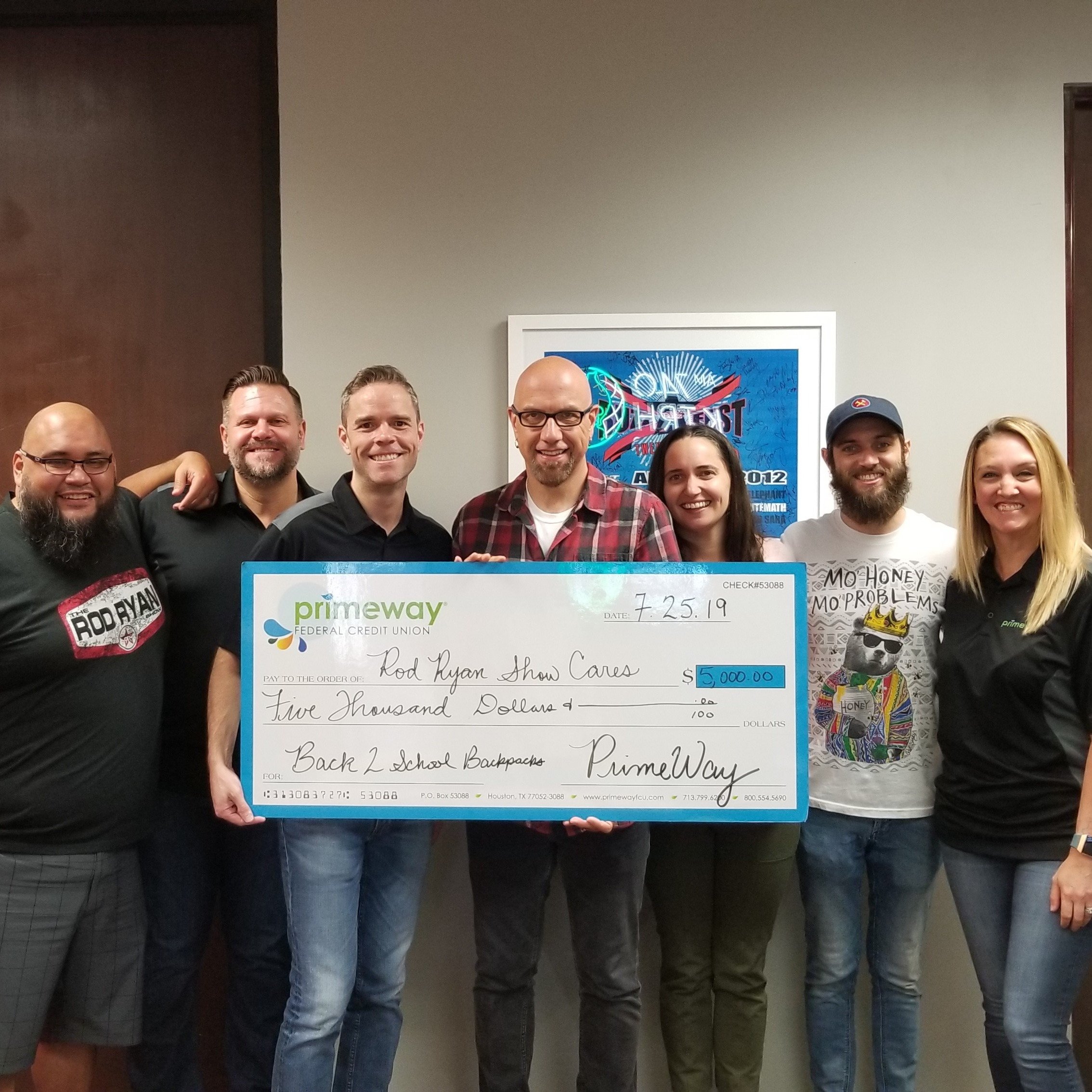 Rod Ryan Cares Check Presentation